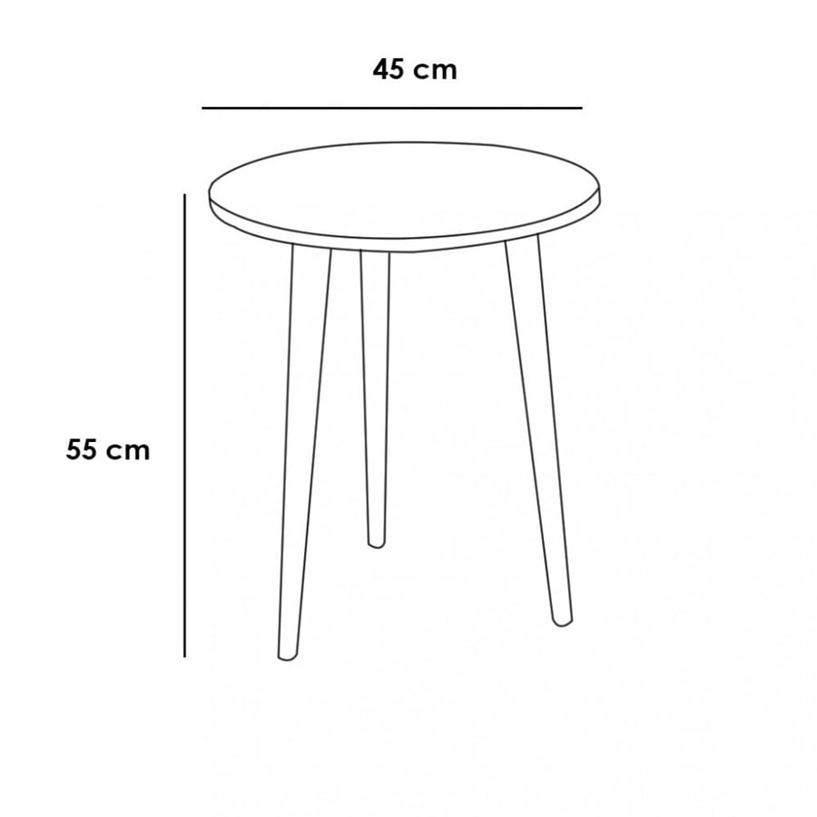 Side table 45×55 cm - White