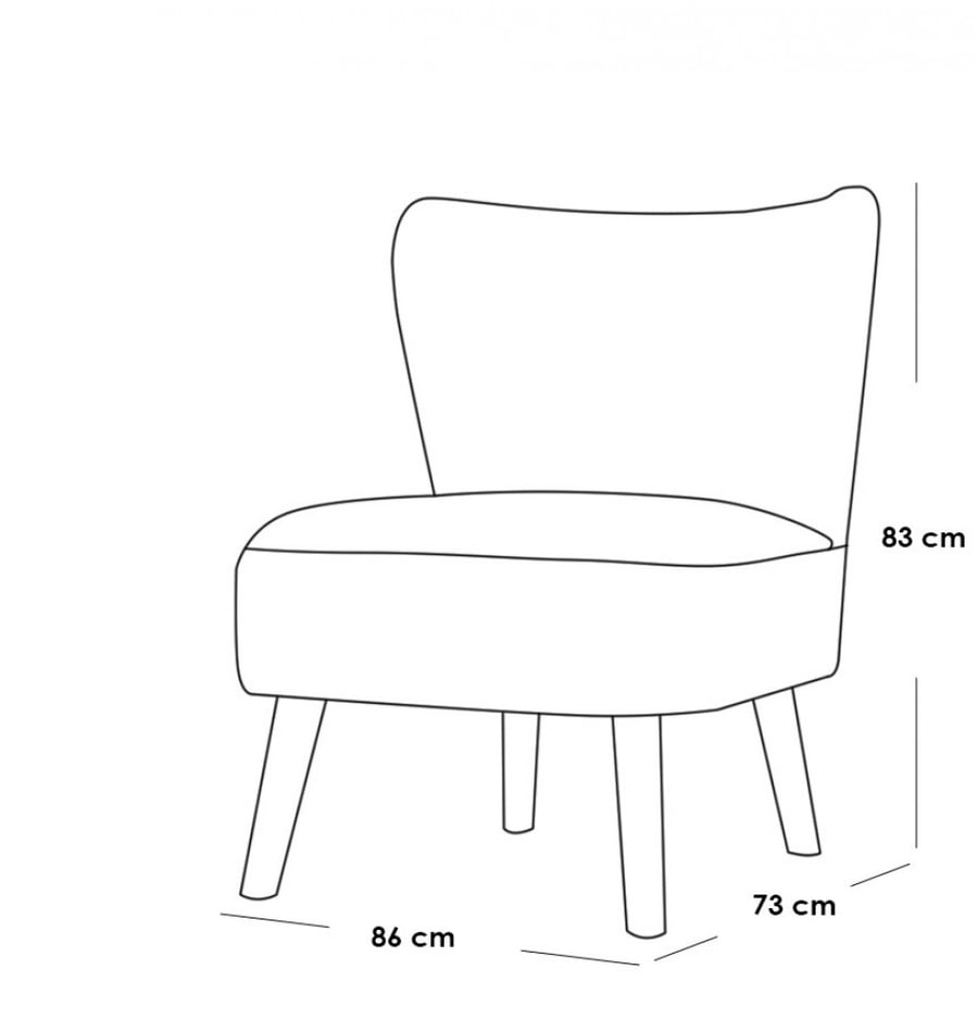 Side chair 86×73×83 cm - blue