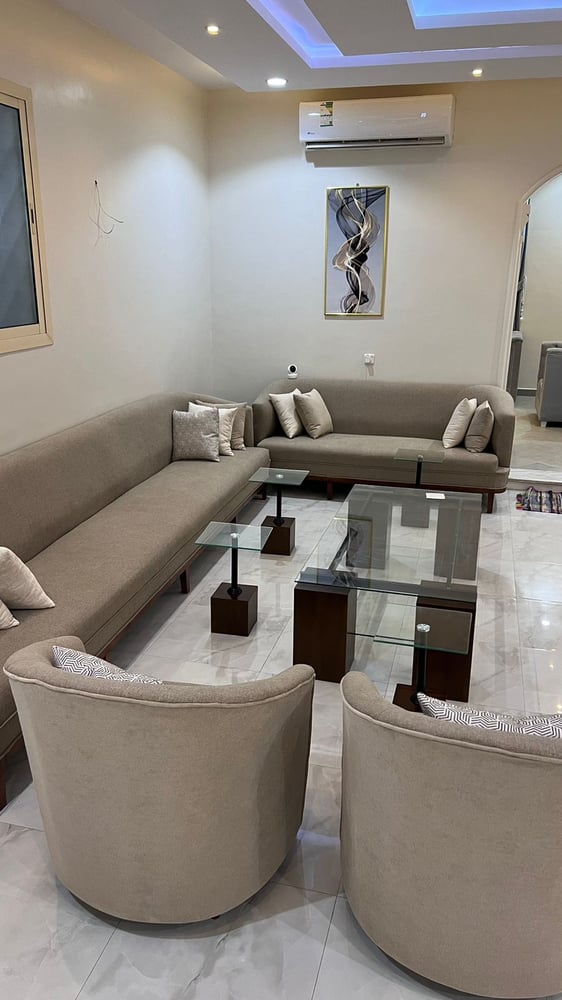 Living room sofa + coffee table set + TV table