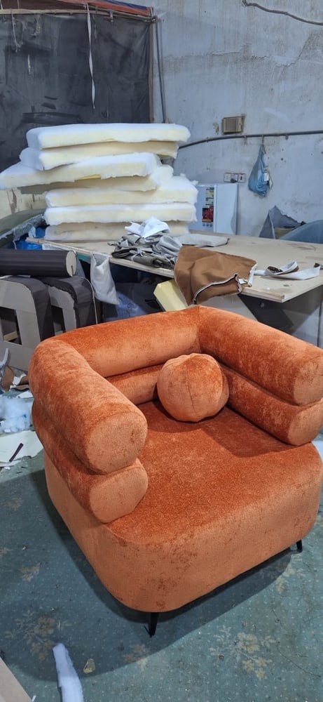 Single orange chair