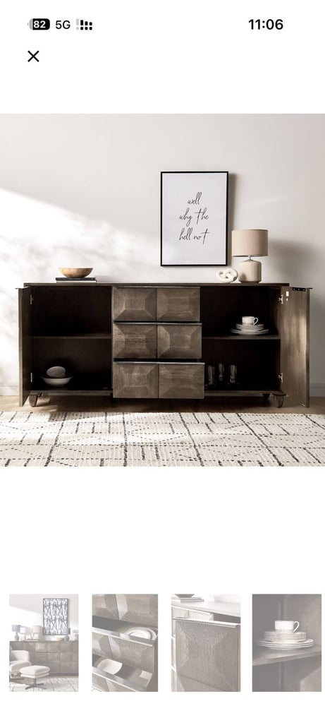 Two-meter by 50-centimeter dining hall buffet with oak veneer
