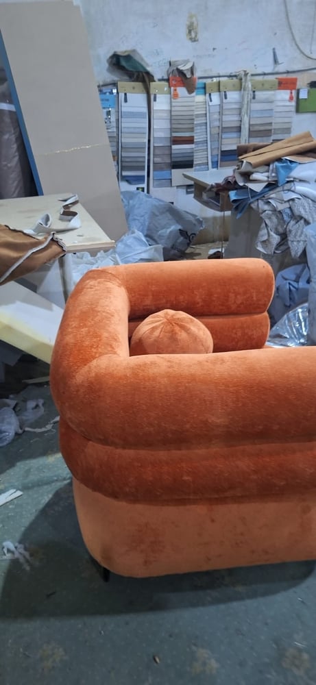 Single orange chair