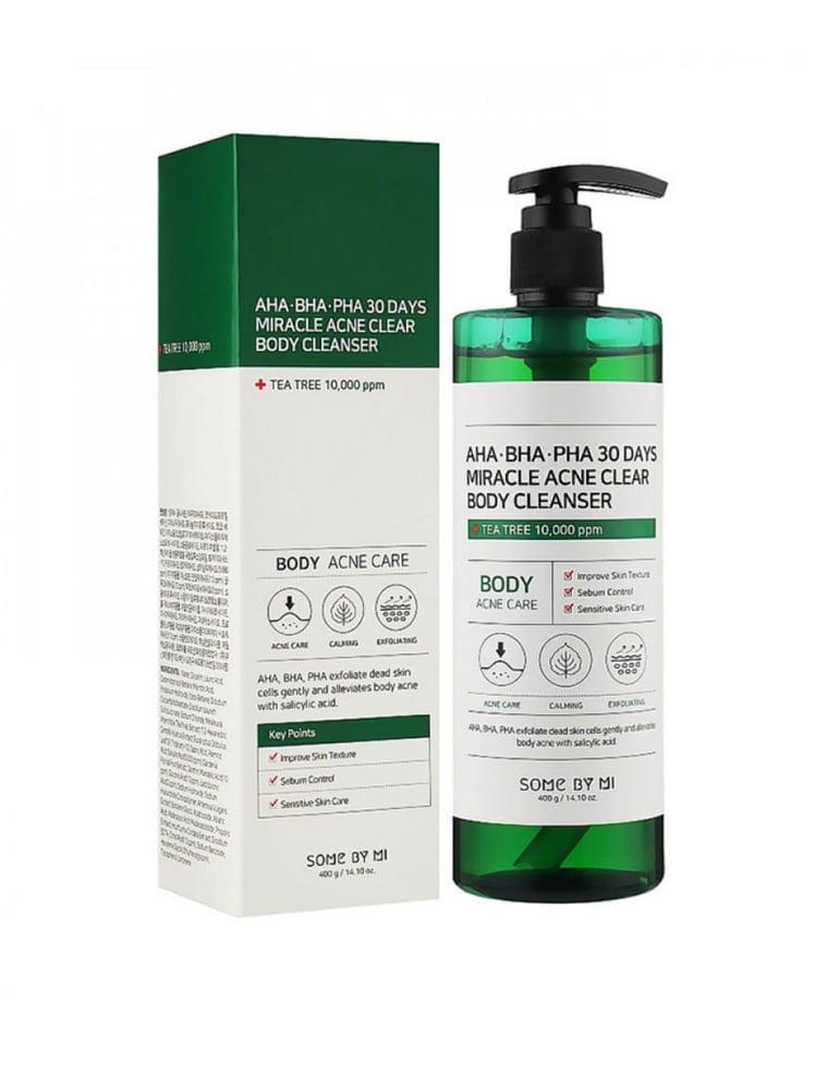 غسول جسم احماض التقشير المعجزة للعلاج الحبوب ٤٠٠جرام  - سام باي مي | miracle acne clear body cleanser 400g - some by me