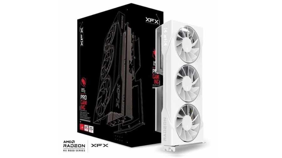 XFX Swift AMD Radeon RX 9060 XT OC Triple Fan 16GB GPU - White  - تمارا -