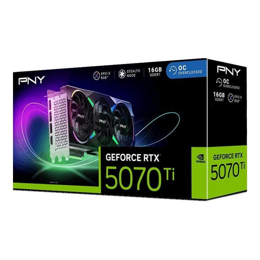 PNY GeForce RTX 5070 TI ARGB OC Triple Fan 16GB GPU