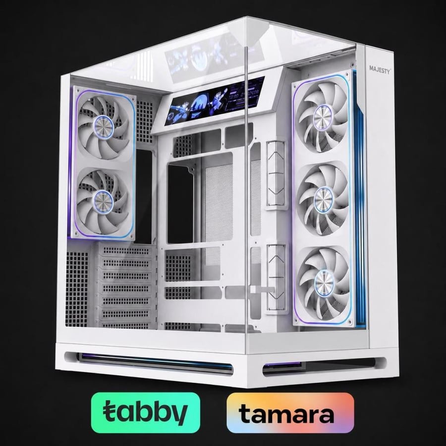 ASUS TUF RTX 5070 TI - RYZEN 9800X3D فل وايت