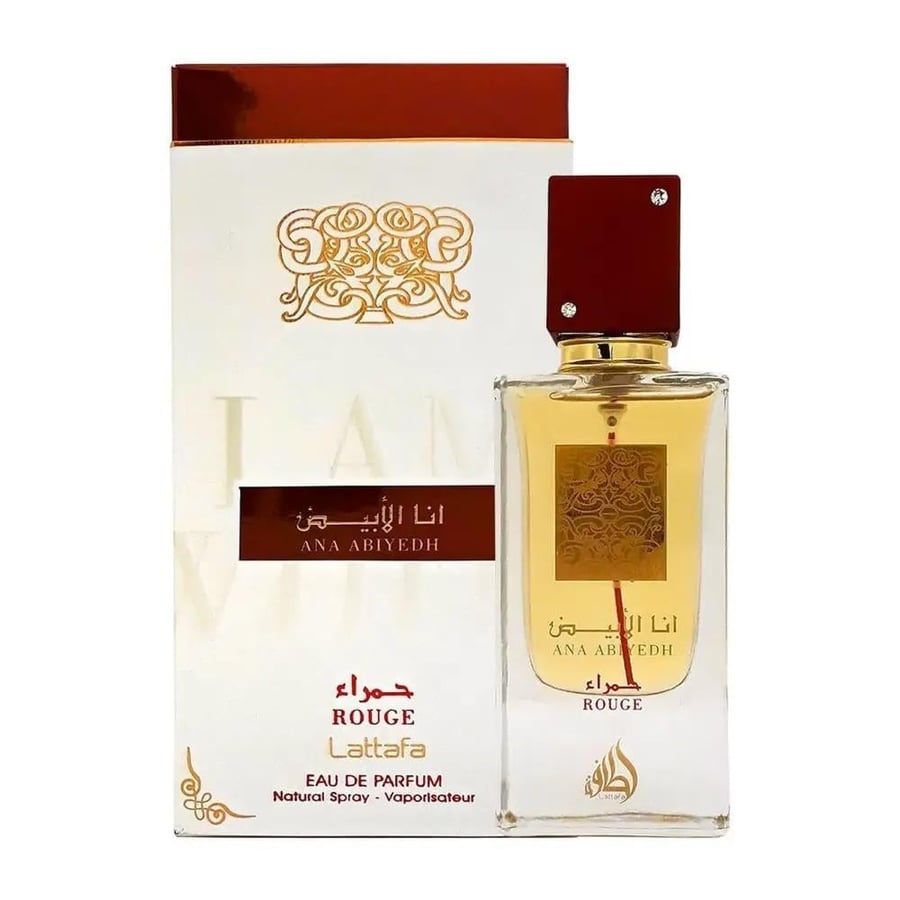 عطر انا الأبيض حمراء روج من لطافة او دي بارفيوم 60 مل