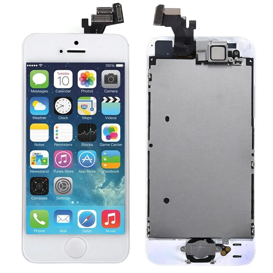 شاشة آيفون 5S (إطار أبيض) - شاشة LCD بديلة مع اللمس