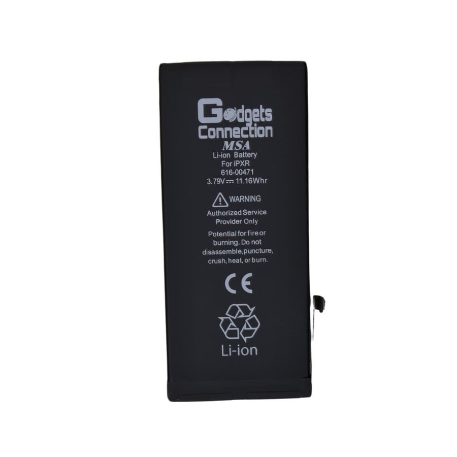 Black replacement battery for Apple iPhone XR