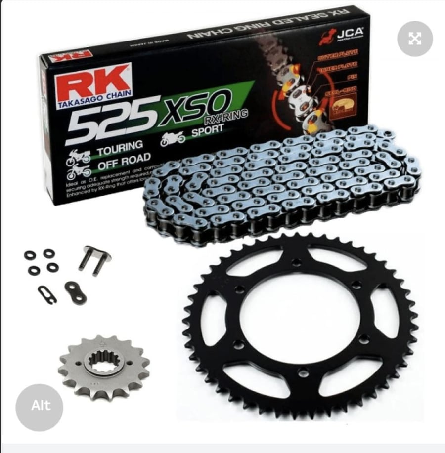 بكج / طقم جنزير  أر كيه  - 20RK 525XSO CHAIN KIT GSX-R 600/750 2011- 2025