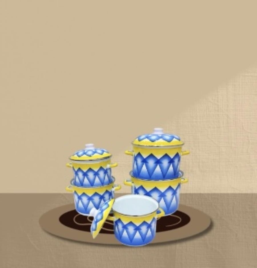 Deep blue plastic soup bowl