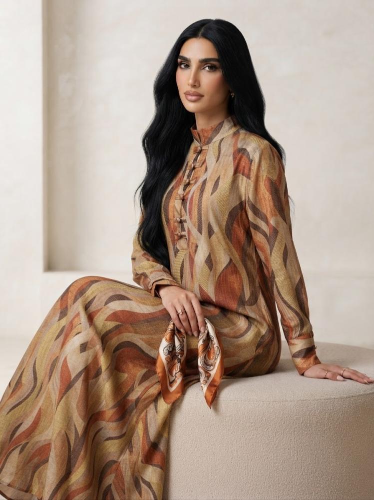 جلابية زهى الورد بتفاصيل فاخرة ولمسة يدوية مميزة