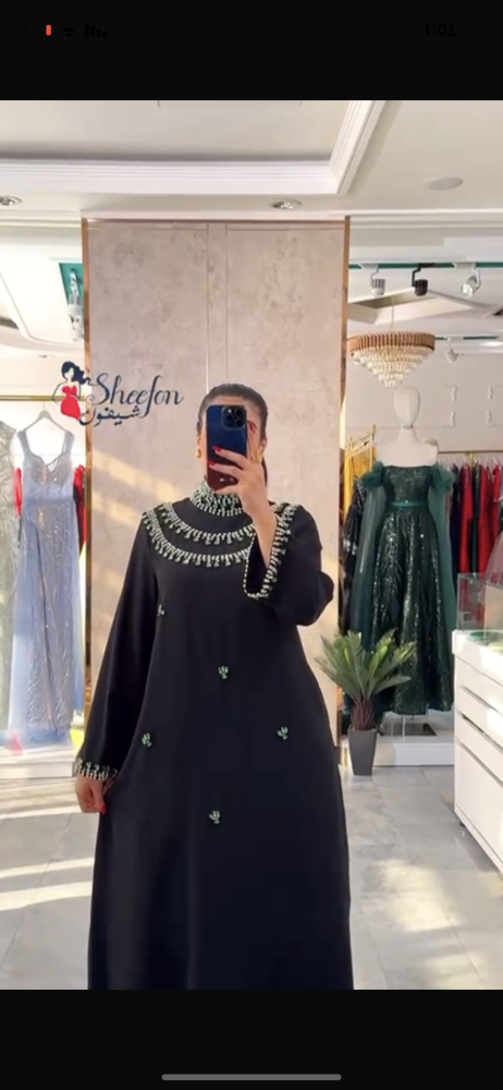 فستان الخامه شيفون مبطن