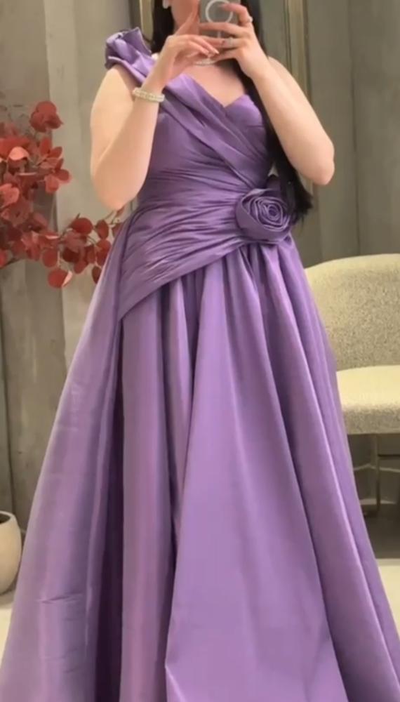 فستان سهره ناعم كلاسيكي موف