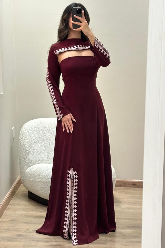 فستان ناعم انيق احمر