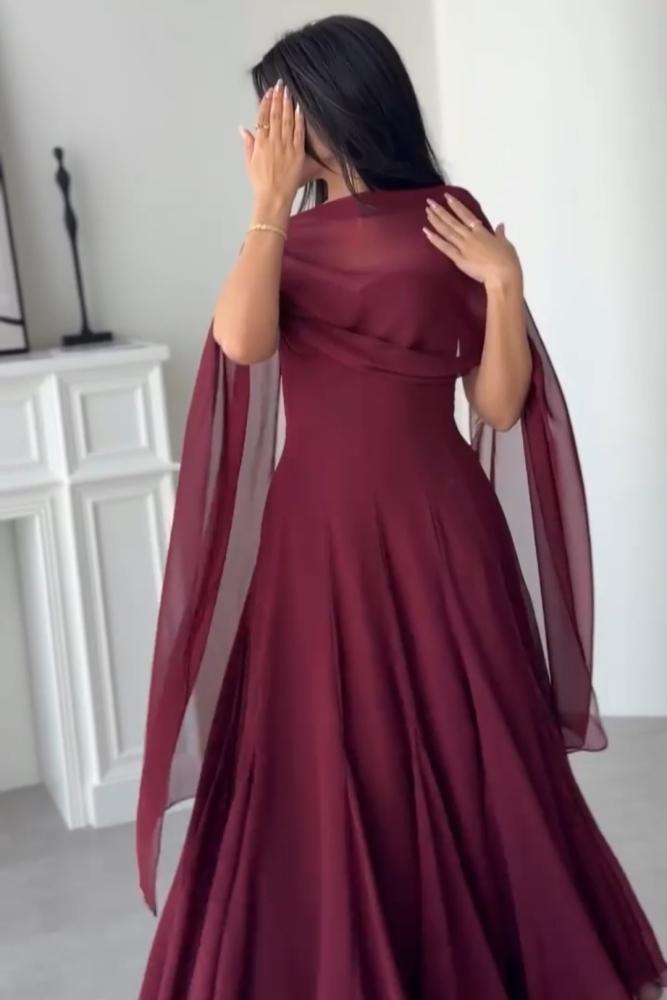 فستان سهره  ناعمه احمر