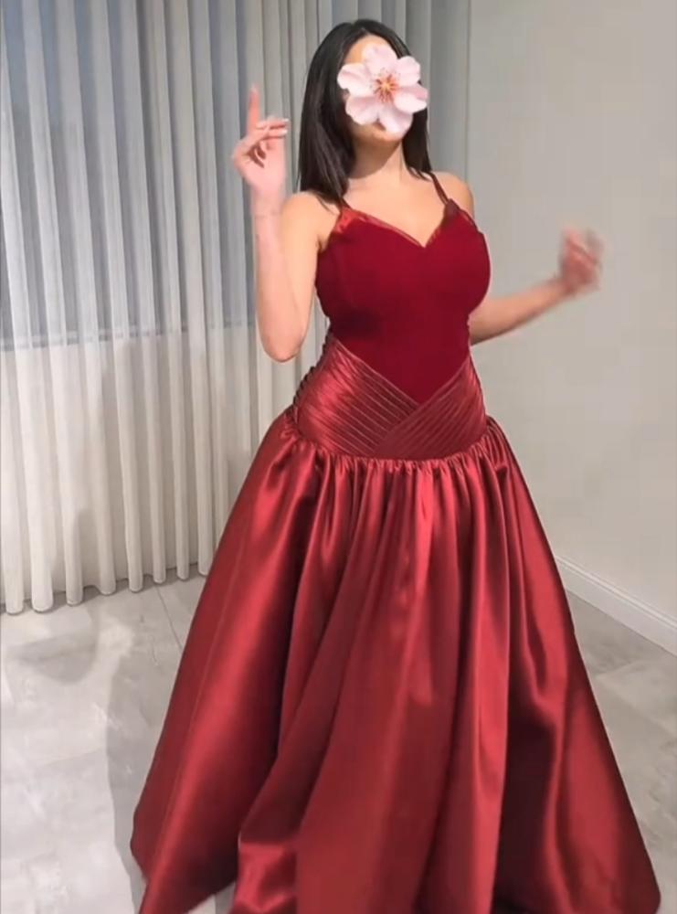 فستان سهره كلاسيكي  احمر