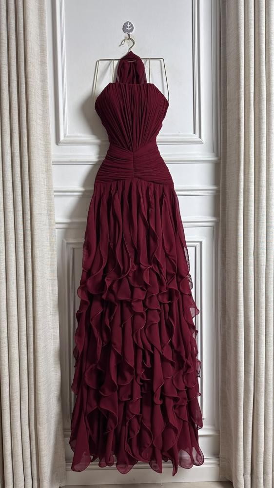 فستان سهره انيق بني