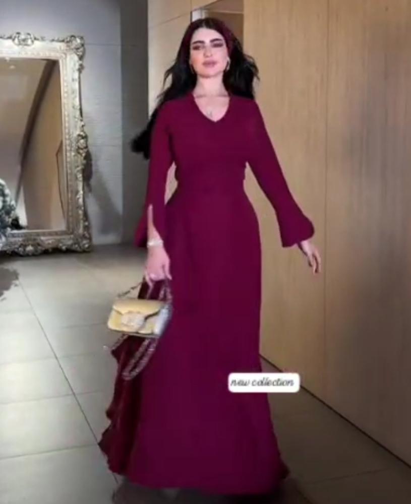 فستان ناعم انيق احمر