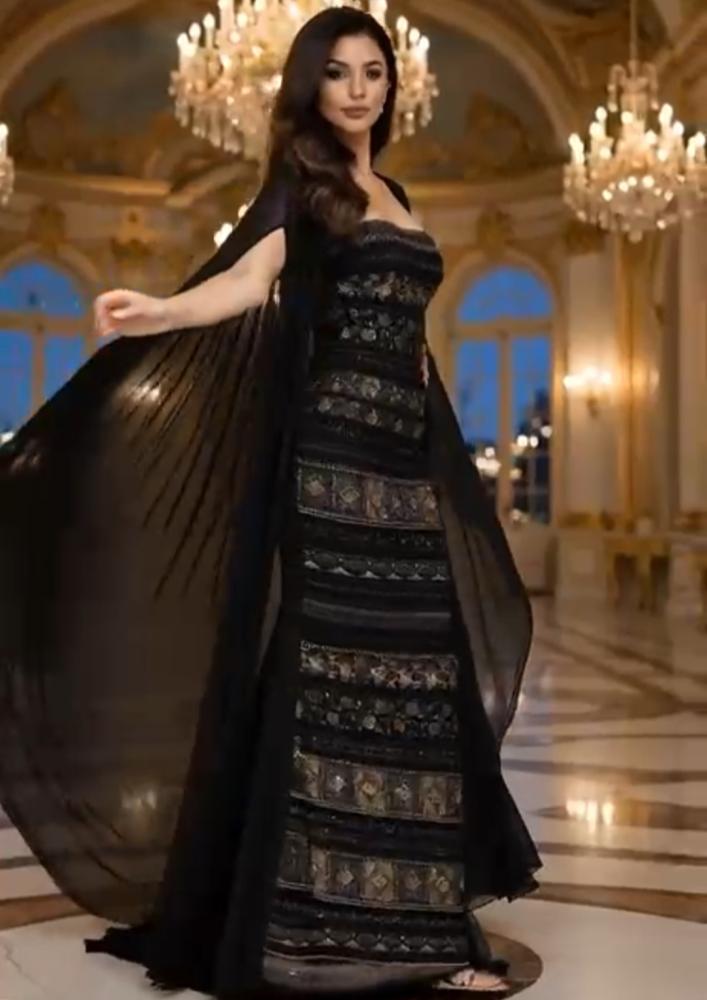 جلابيه مطرزه انيقه اسود