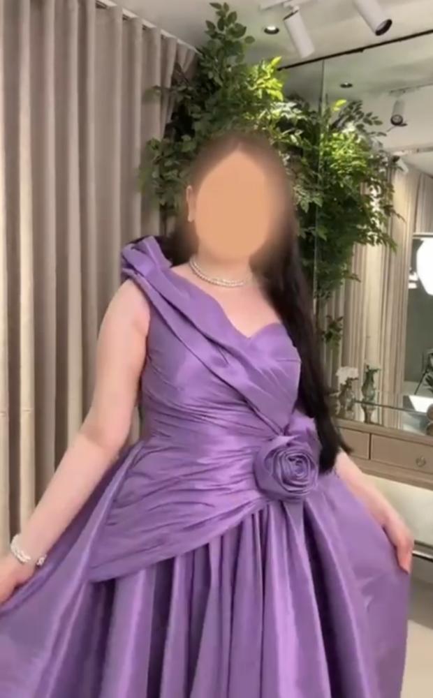 فستان سهره ناعم كلاسيكي موف