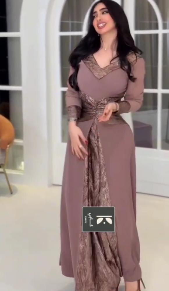 فستان سهره ناعم انيق ليلكي