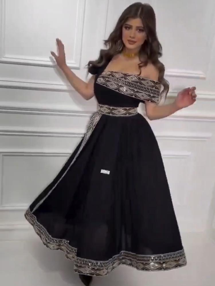 فستان ناعم انيق اسود