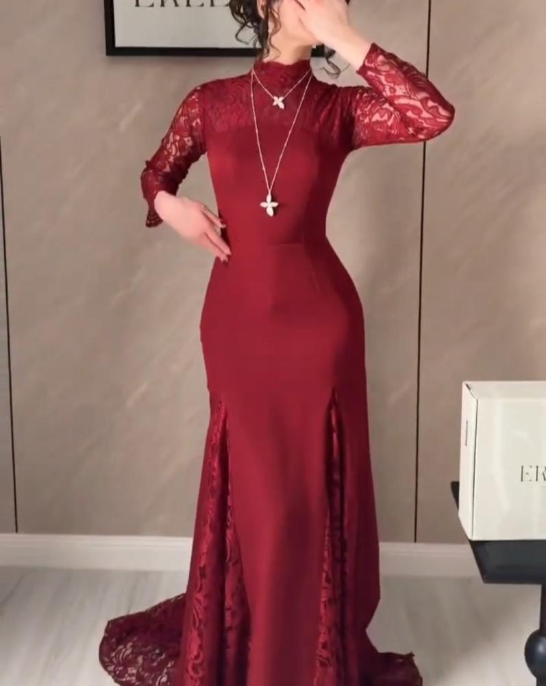 فستان ناعم انيق احمر