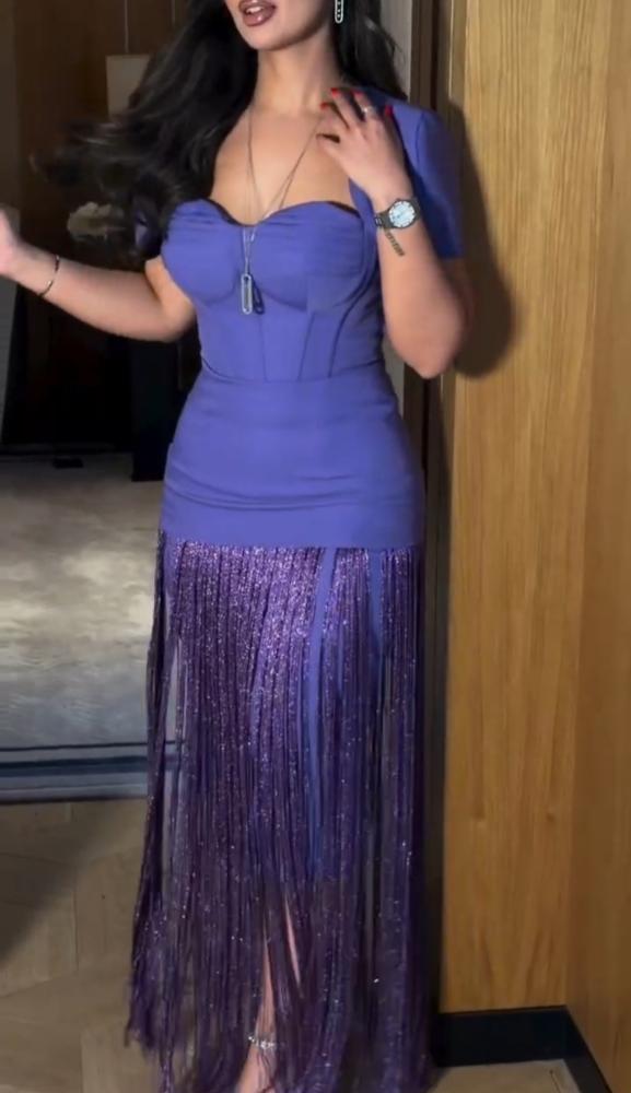 فستان سهره انيق ازرق