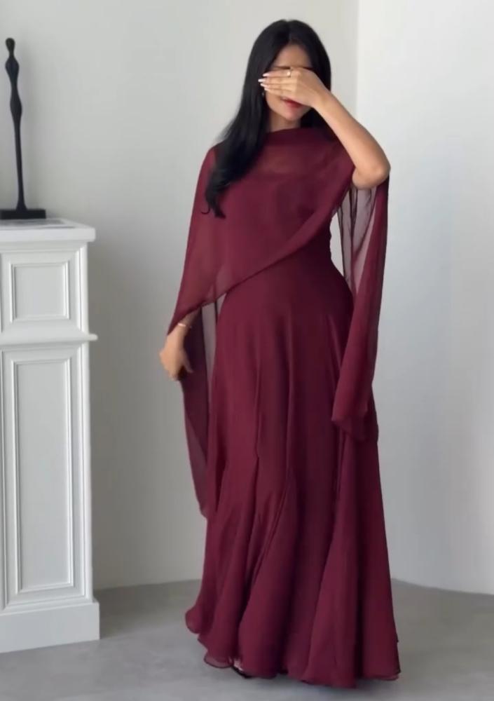 فستان سهره  ناعمه احمر