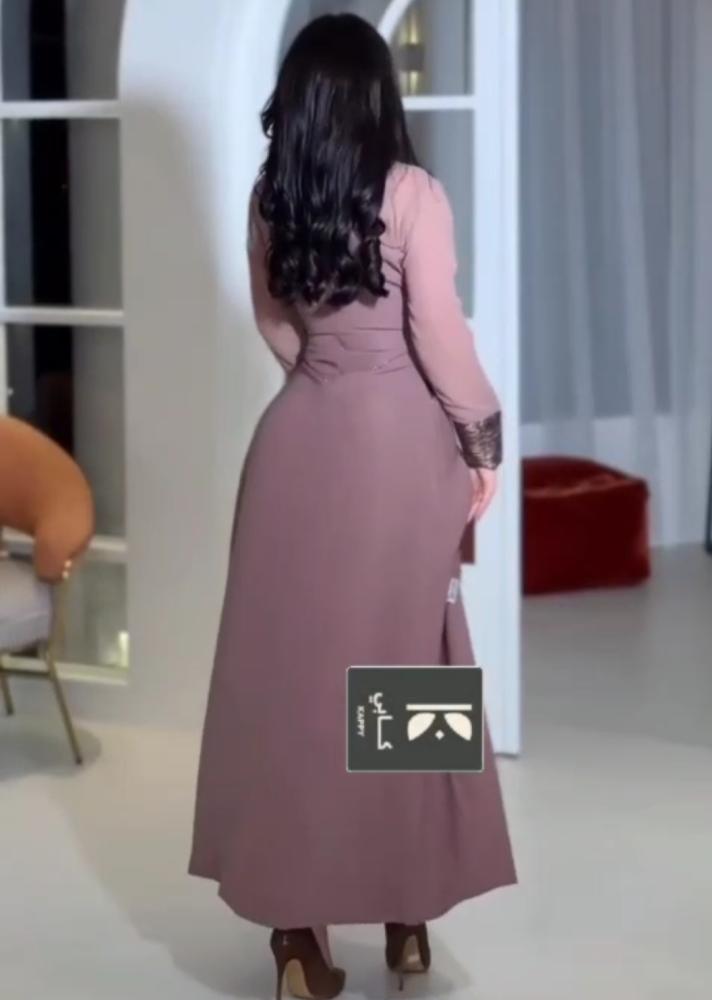 فستان سهره ناعم انيق ليلكي