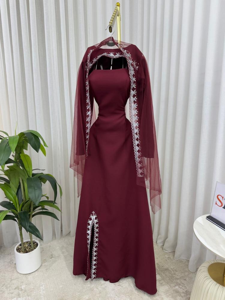 فستان ناعم انيق احمر