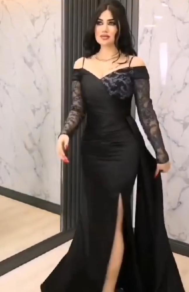 فستان سهره ناعم انيق اسود