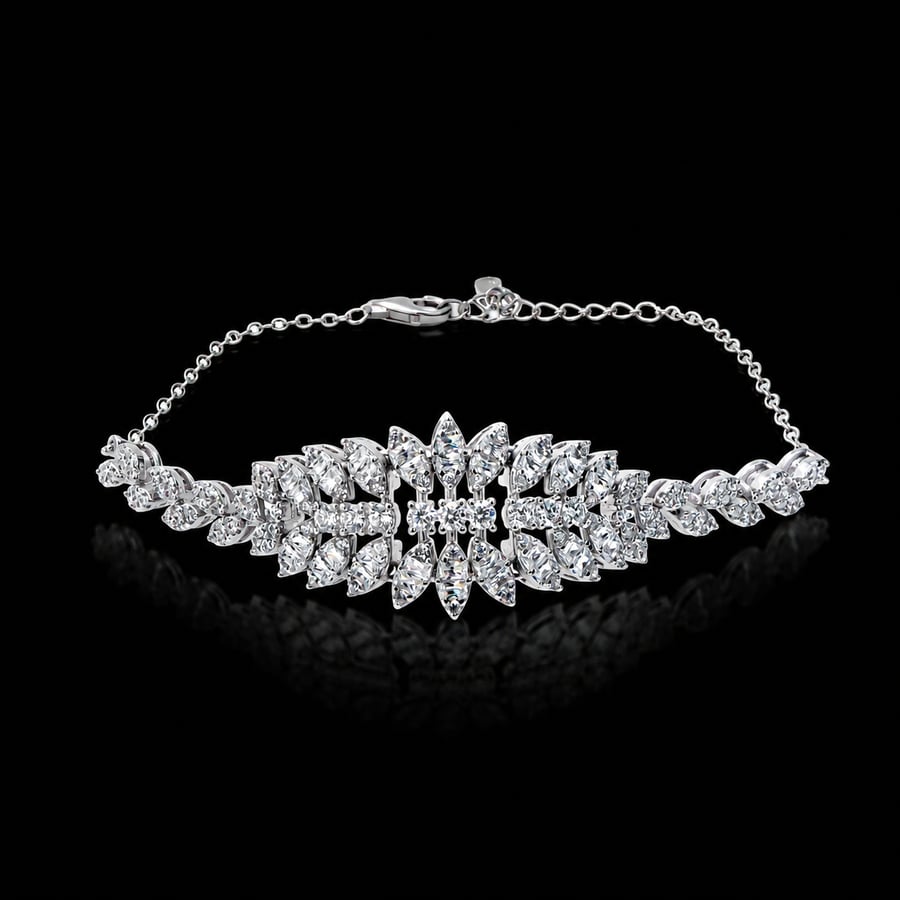 Sterling silver set 925 (necklace - earrings - bracelet - ring)