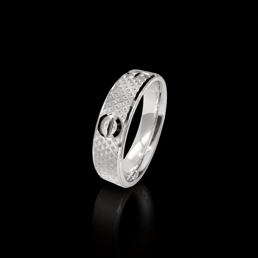 Men's silver ring 925