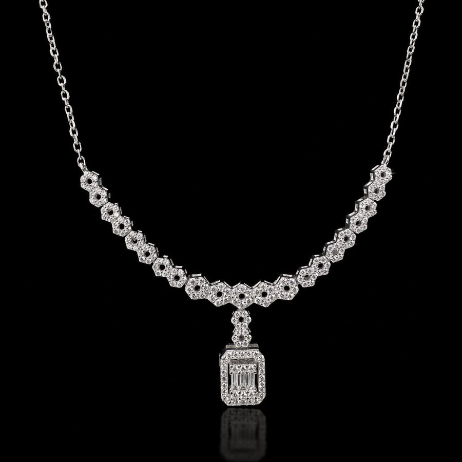 Sterling silver set 925 (necklace - earrings - bracelet - ring)