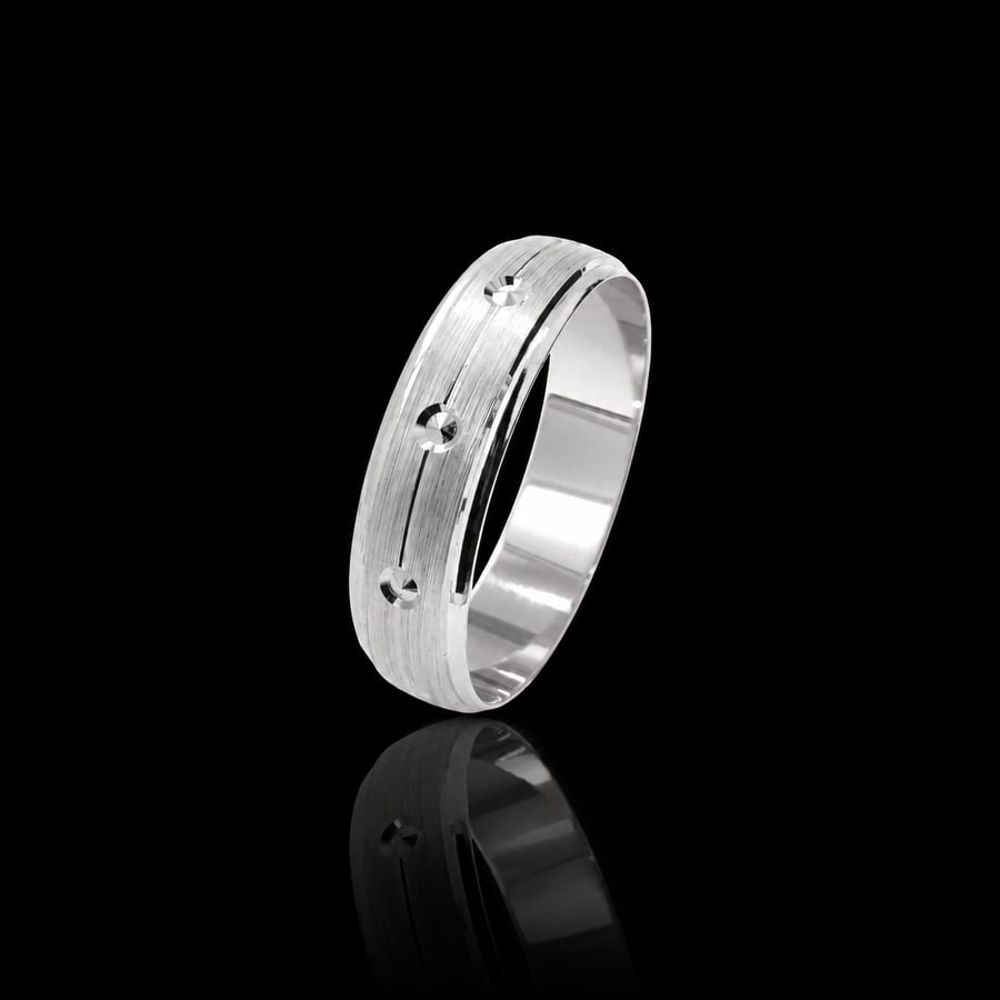 Men's silver ring 925