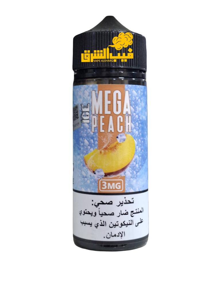 grand mega peach ice 120ml freebase vape sharq