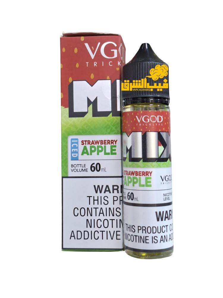 vgod strawberry apple ice mix 60ml freebase vape sharq