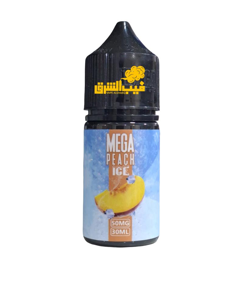 grand mega peach ice 30ml salt nic vape sharq