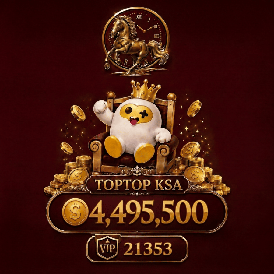 شحن TopTop – 4,495,500 كوينز + 21,353 VIP