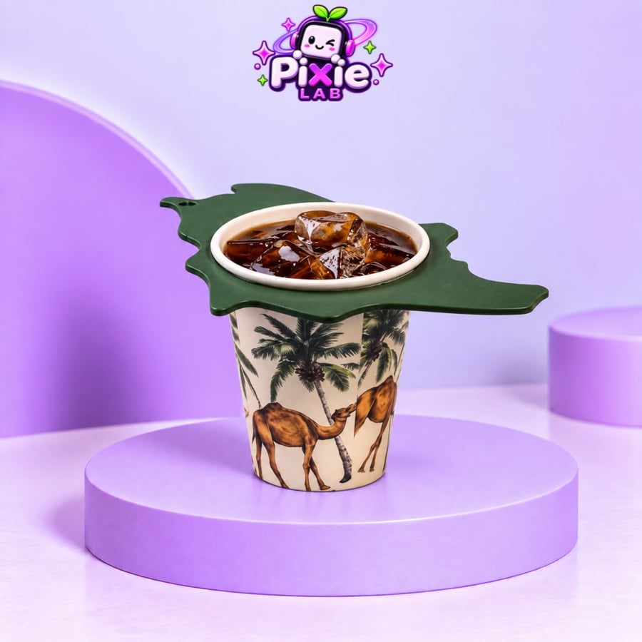 حامل كوب خريطة السعودية