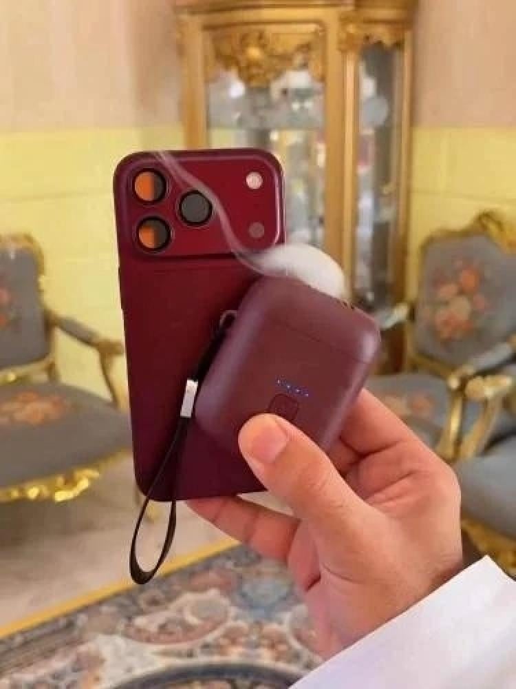 مبخرة الكترونية مناسبة لجميع البخور برغندي _متجر مشاعر