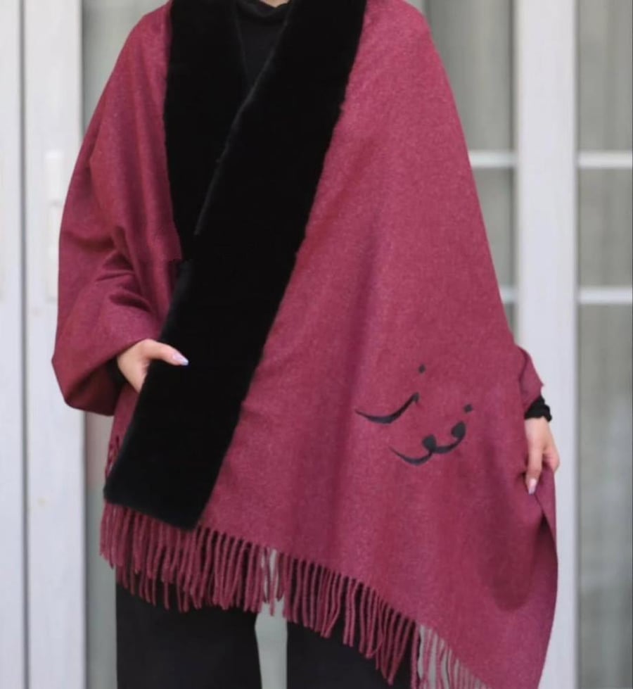 سكارف شتوي انيقه بالاسم_ متجر مشاعر