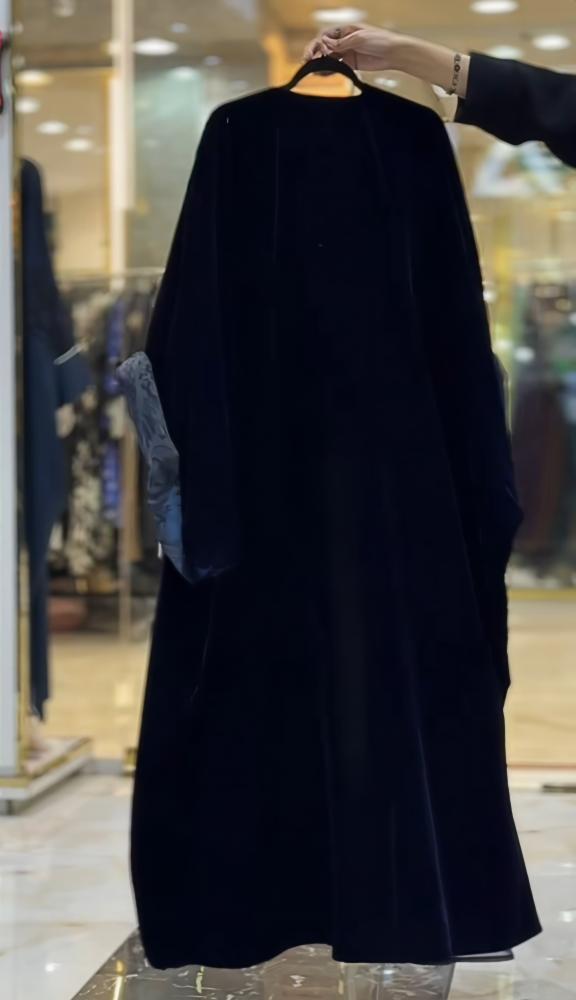 عباية شتوية دبل فيس كحلي