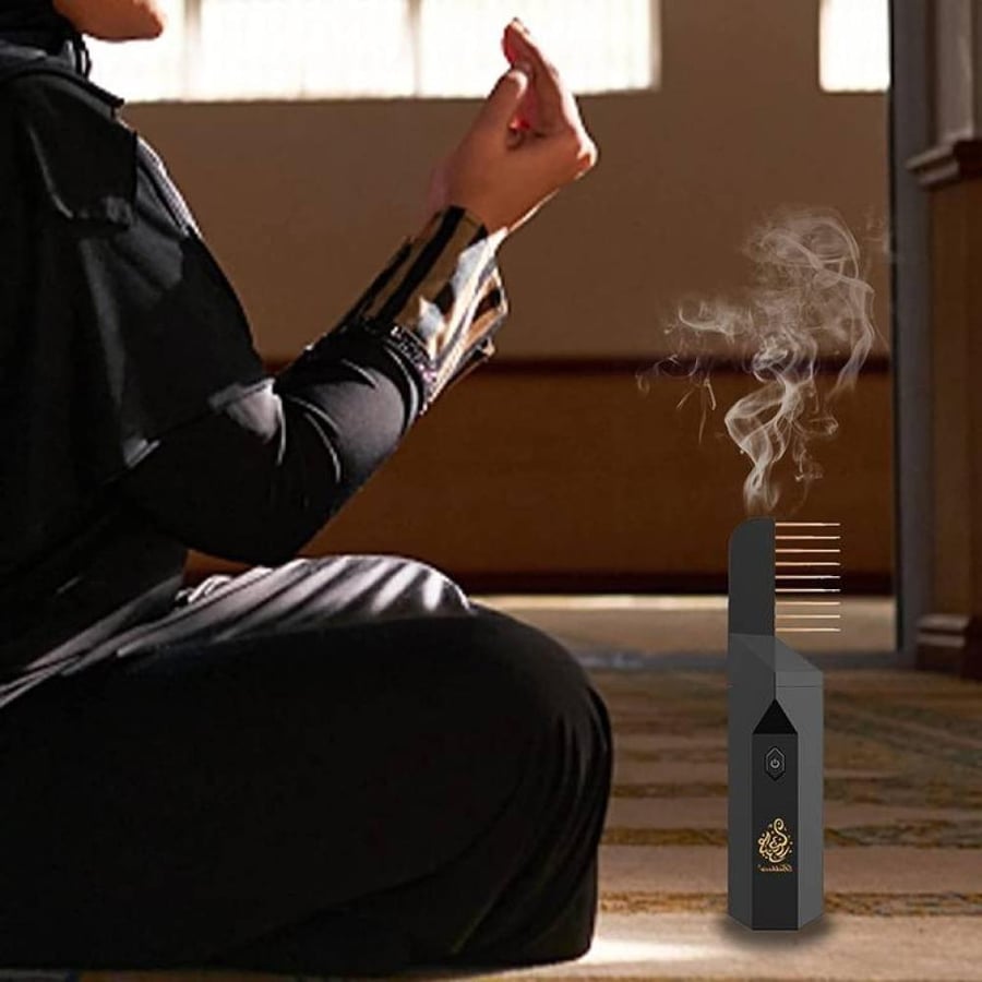 مشط البخور الإلكتروني لتعطير الشعر والملابس  والمنزل