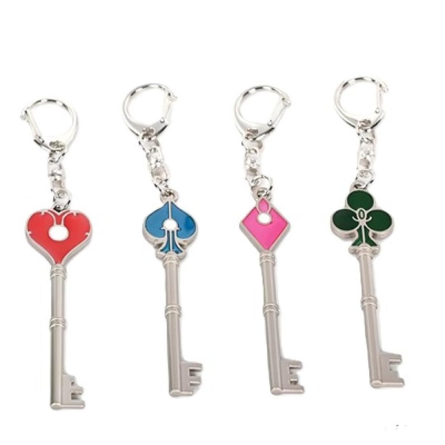 طقم مفاتيح شرطة راكون التكتيكية (Resident Evil 2 R.P.D. 4-Key Metal Keychain Set) - إصدار مفاتيح اللعبة الأسطوري الملون طقم مكون من 4 مفاتيح معدنية مختلفة