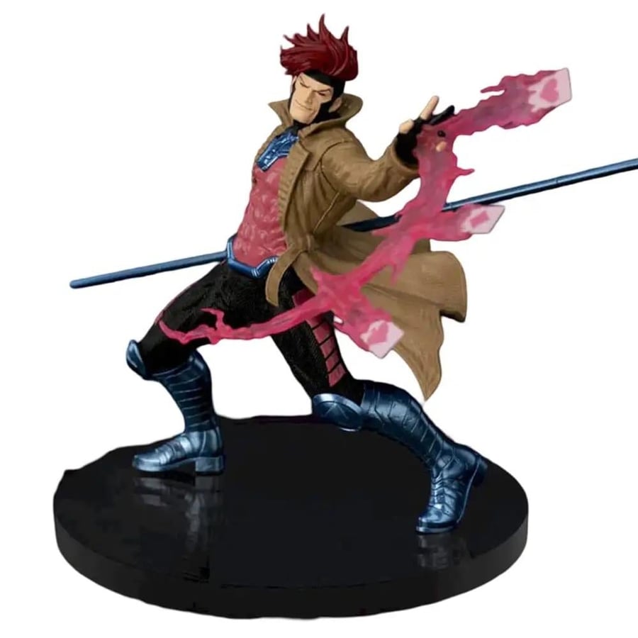 مجسم غامبيت بريميوم مارفل (SEGA Marvel ACT/CUT Premium Figure - Gambit) - إصدار المؤثرات الحركية وبطاقات الطاقة