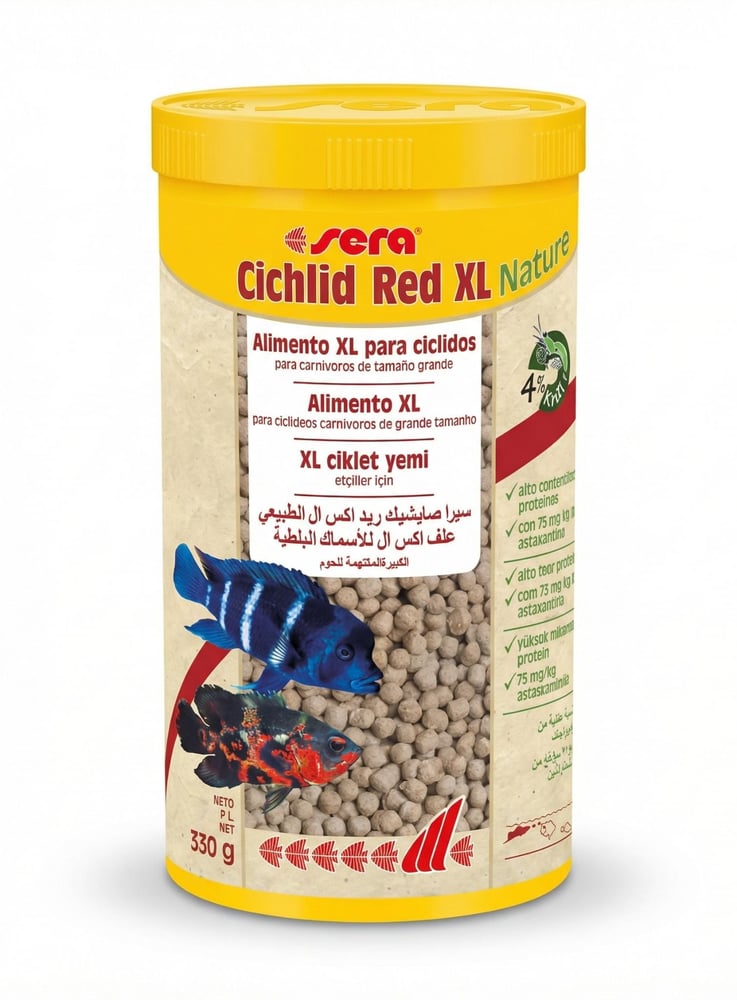 طعام أسماك السيكليد سيرا سيكليد رد XL نيتشر Sera Cichlid