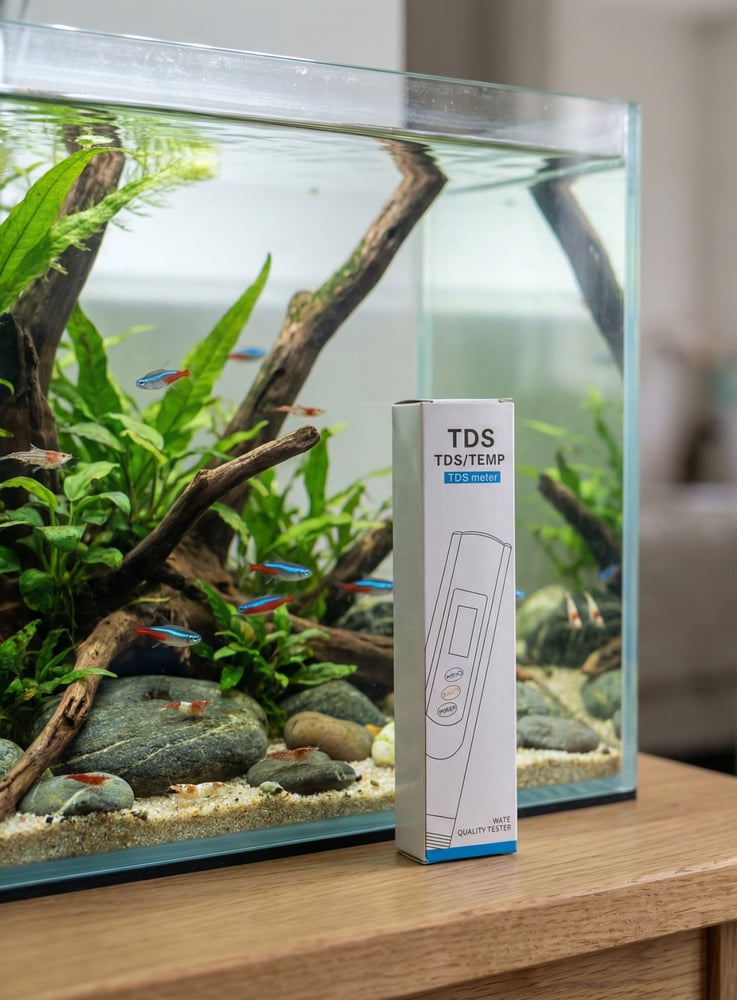 مقياس نسبة الأملاح المذابة في الماء TDS لأحواض الأسماك